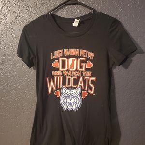 I just wanna pet my dog and watch the Wildcats tee